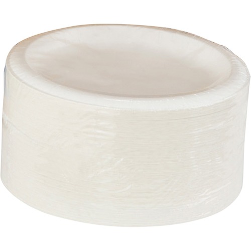 Pathways Soak-Proof Shield Mediumweight Paper Plates, 8 1/2", Grn/burg, 125/pk