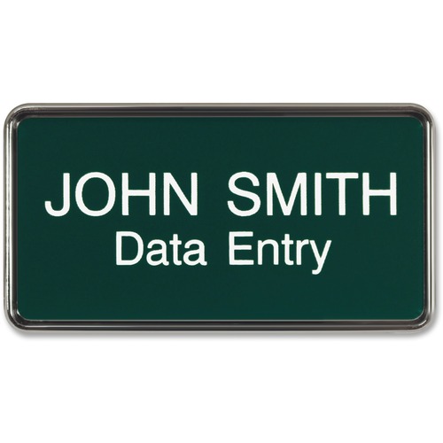 Name Badge, 1-1/2"x3", Silver Frame