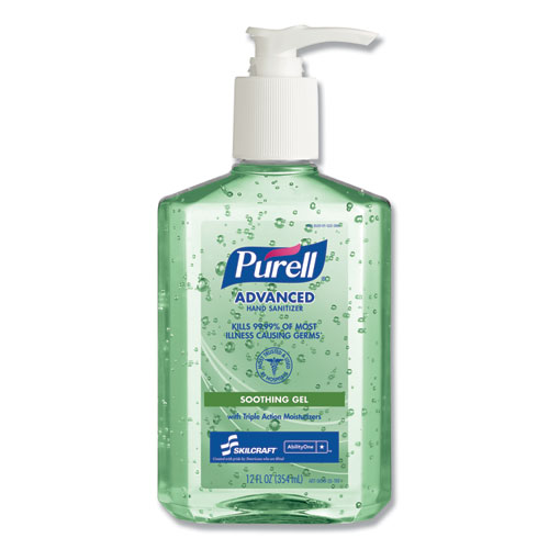 8520015223887, PURELL HAND SANITIZER W/ALOE, PUMP DISPENSER BOTTLE, 12OZ, 12/BOX