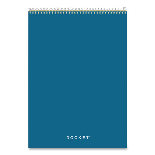Docket Wirebound Ruled Pad W/cover, 8 1/2 X 11 3/4, Canary, 70 Sheets