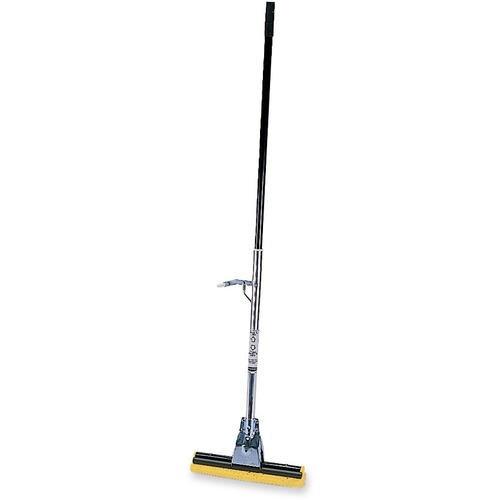 Steel Roller Sponge Mop, Bronze Handle W/12" Wide Yellow Sponge