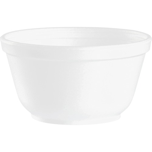 Foam Bowls, 10 Ounces, White, Round