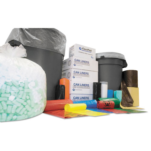 High-Density Can Liner, 43 X 46, 56 Gallon, 11 Mic, Clear, 25/roll