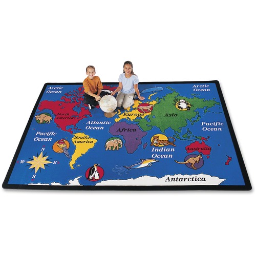 Geography World Explorer Area Rug, 8'4"x11'8", Multi