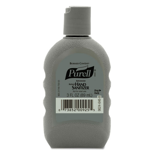 BIOBASED FST RUGGED PORTABLE BOTTLE ADVANCED GEL HAND SANITIZER, 3 OZ, 24/CARTON