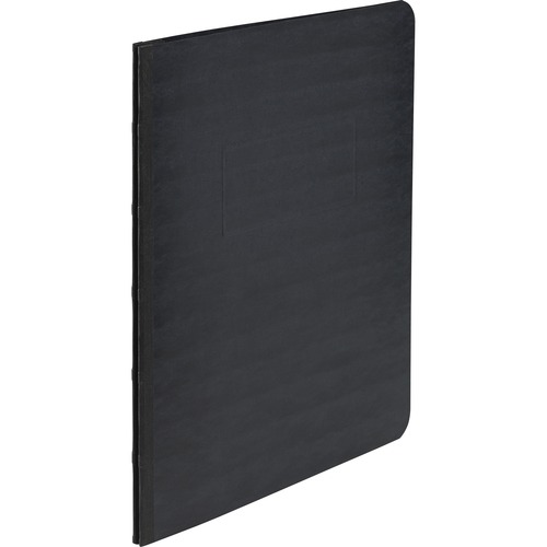 Pressboard Report Cover, Prong Clip, Letter, 3" Capacity, Black