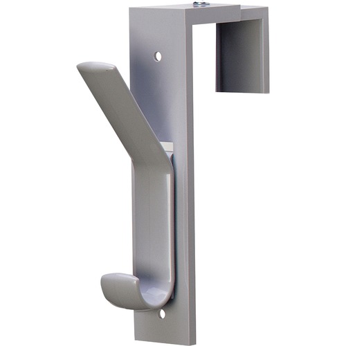 Partition Hook,1-1/2"x6-1/2"x2-1/2",Adjusts to 2-1/2",Gray