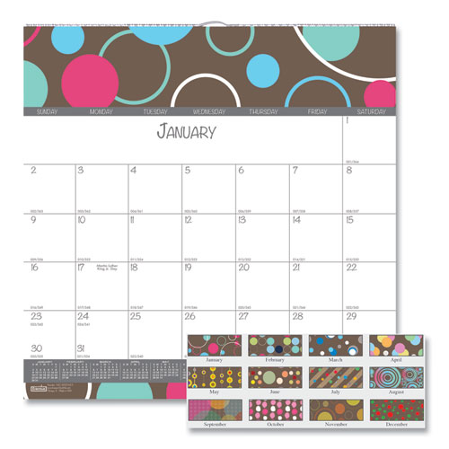 100(percent) RECYCLED BUBBLELUXE WALL CALENDAR, 12 X 12, 2019