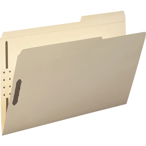 Folder, Two Fasteners, 2/5 Cut Right, Top Tab, Legal, Manila, 50/box