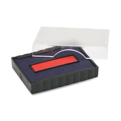 Trodat E4750 Stamp Replacement Pad, 1 X 1 5/8, Blue/red