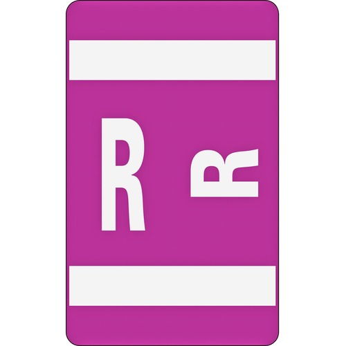Alpha-Z Color-Coded Second Letter Labels, Letter R, Purple, 100/pack