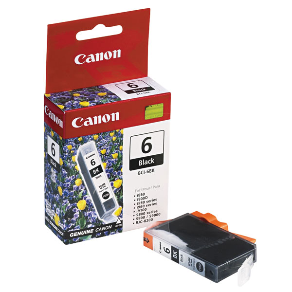 Canon (BCI-6BK) BJC 8200 i860 i900D i950 i960 i9100 i9900 iP4000 iP4000R iP5000 iP6000D iP8500 S800 S820 S820D S830D S900 S9000 MP 750 760 780 Black Ink Tank