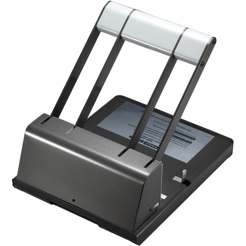 160-Sheet Antimicrobial Protected Xtreme Duty 2-3 Hole Punch, Black/silver