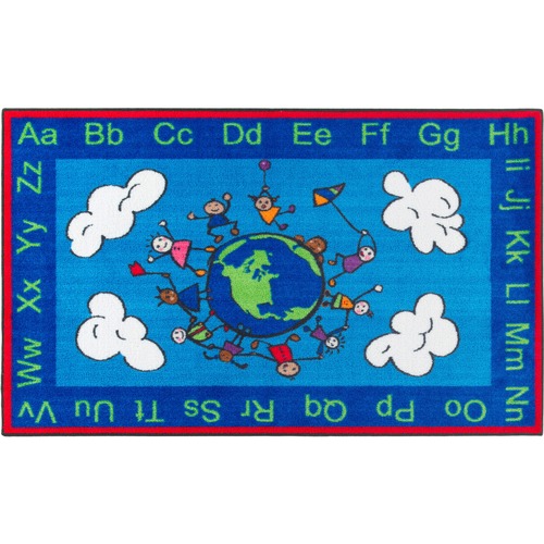 Happy World Rug, 3'x5', Multi