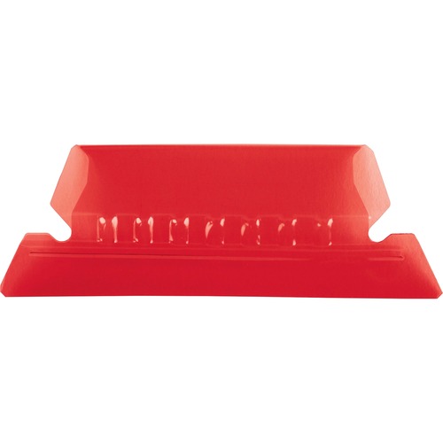 Hanging File Folder Tabs, 1/5 Tab, Two Inch, Red Tab/white Insert, 25/pack