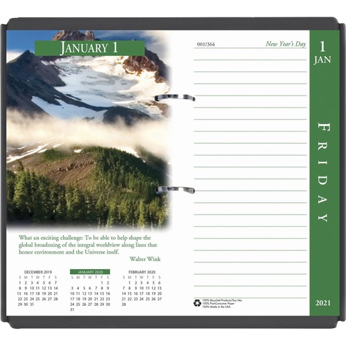 EARTHSCAPES DESK CALENDAR REFILL, 3 1/2 X 6, 2019