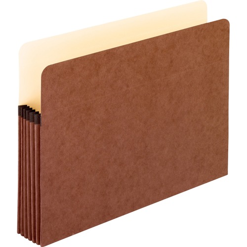 POCKET FILE, 5.25" EXPANSION, LETTER SIZE, RED FIBER