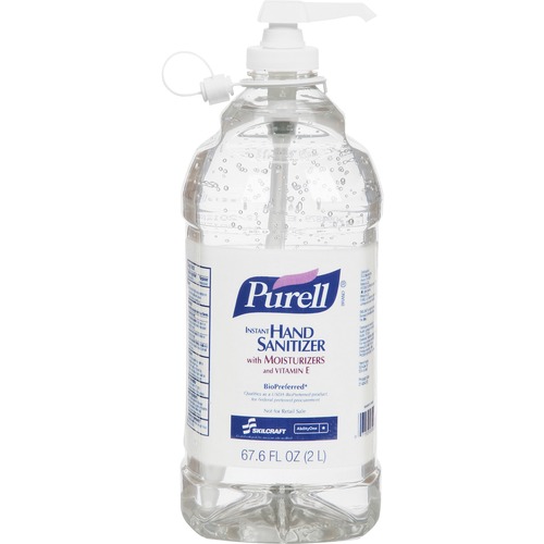 8520015793825, SKILCRAFT, PURELL HAND SANITIZER, 2-LITER, CLEAR, 4 BOTTLES/BOX