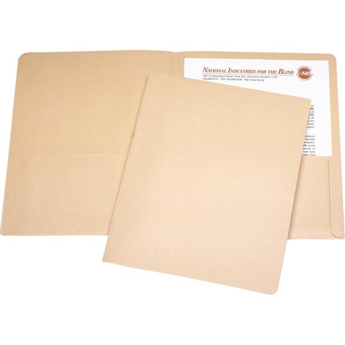 7510005842492, DOUBLE POCKET PORTFOLIO, LETTER SIZE, TAN, 25/BOX