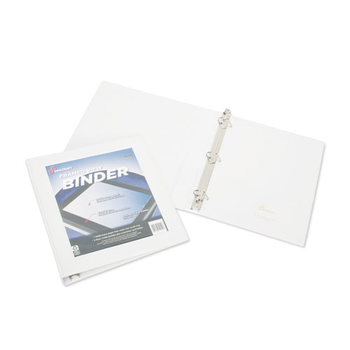 7510014621387, FRAMED SLANT-D RING VIEW BINDER, 1/2", WHITE