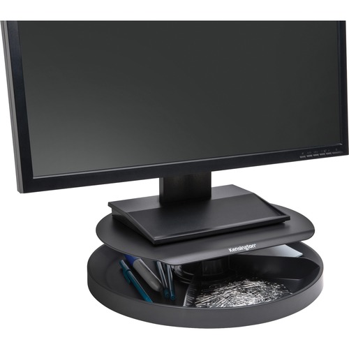 SPIN2 MONITOR STAND WITH SMARTFIT, 12.6W X 12.6D X 3.5H, BLACK
