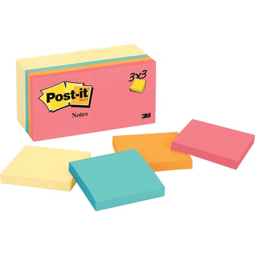 Original Pads Value Pack, 3 X 3, Canary Yellow/cape Town, 100-Sheet, 14 Pads
