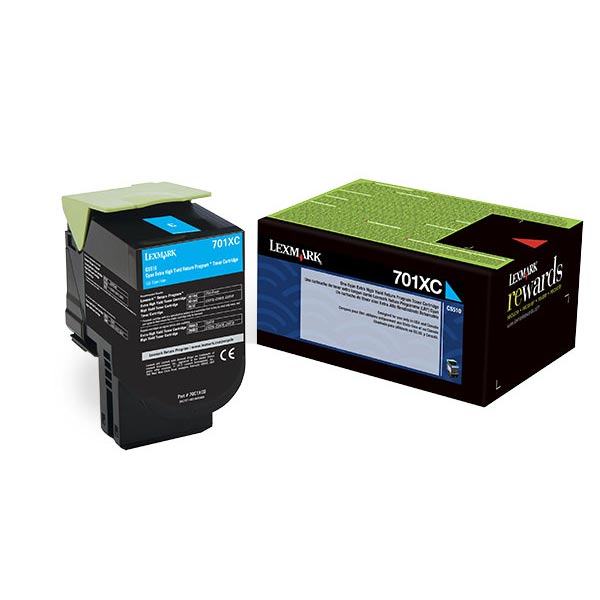 Toner Cartridge, 701XC, 4000 Page Yield, Cyan