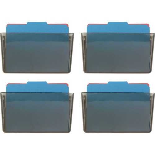 Wall Files, Letter, 13"x4-1/8"x7", 4/CT. Smoke
