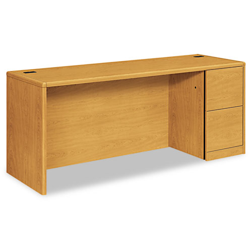 10700 Series Right Pedestal Credenza, 72w X 24d X 29 1/2h, Harvest
