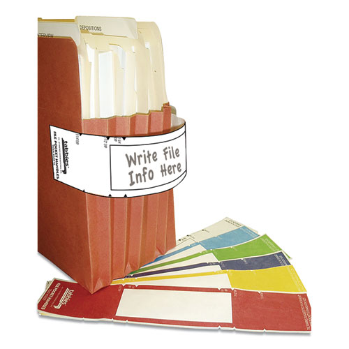 File Pocket Handles, 9-5/8 X 2, White, 48/pack