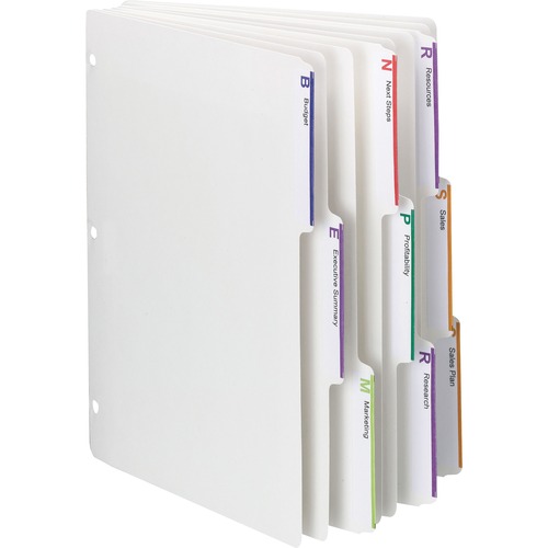 Index Dividers, 1/3-cut Tab, 8-1/2"x11", 25 Sets/BX, WE