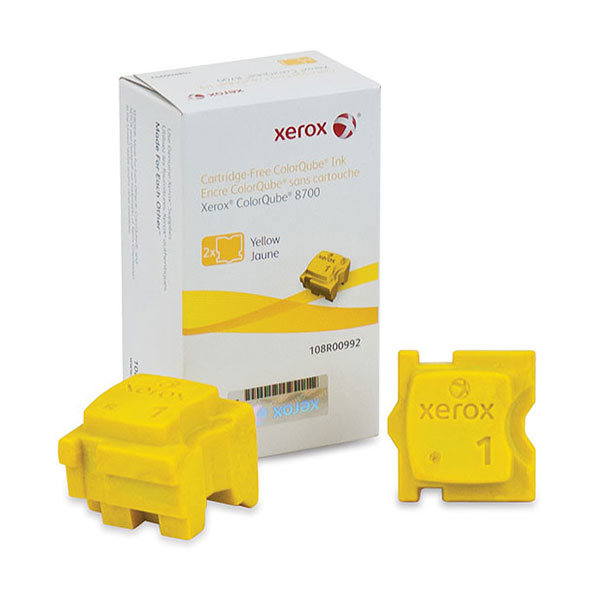 108R00992 SOLID INK STICK, 4200 PAGE-YIELD, YELLOW, 2/BOX