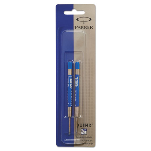 Refill For Gel Ink Roller Ball Pens, Medium, Blue Ink, 2/pack
