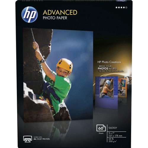 Advanced Photo Paper, 56 Lbs., Glossy, 5 X 7, 60 Sheets/pack