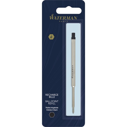 Refill For Waterman Ballpoint Pens, Medium, Black Ink