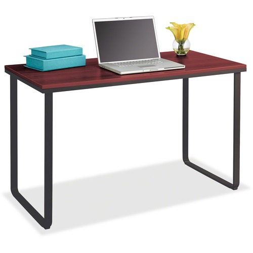 Steel Workstation, 47-1/4w X 24d X 28-3/4h, Cherry/black