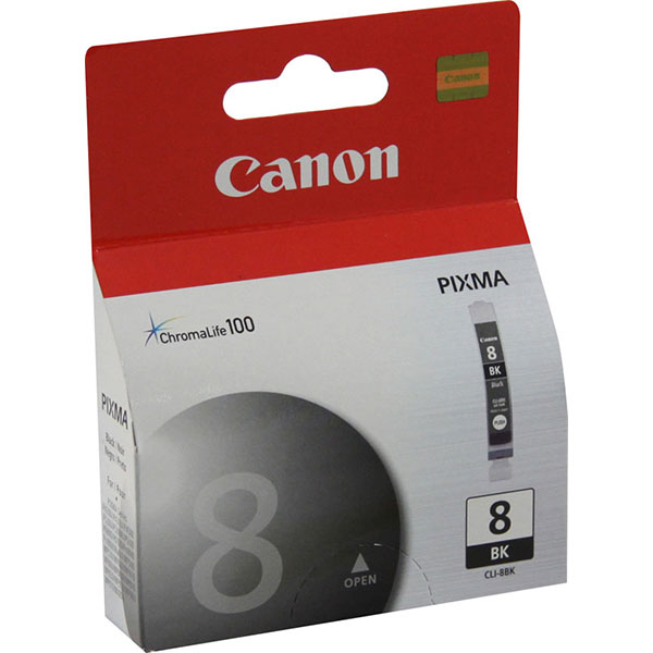 Canon (CLI-8BK) iP4200 iP4300 iP4500 iP5200 iP5200R iP6600D iP6700D MP 500 530 600 610 800 800R 810 830 850 950 960 970 PIXMA Pro9000 Pro9000 Mark II Black Ink Tank