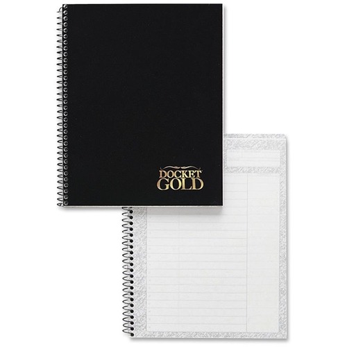 DOCKET GOLD PLANNER, 8 1/2 X 6 3/4, BLAC