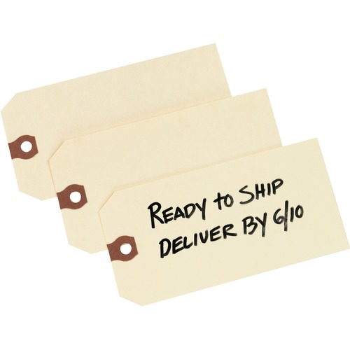 Unstrung Shipping Tags, 13-Pt. Stock, 5 1/4 X 2 5/8, Manila, 1,000/box