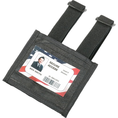 8455016660467 SKILCRAFT ARMBAND BADGE HOLDER, BLACK, 2 5/8" X 3 3/4"