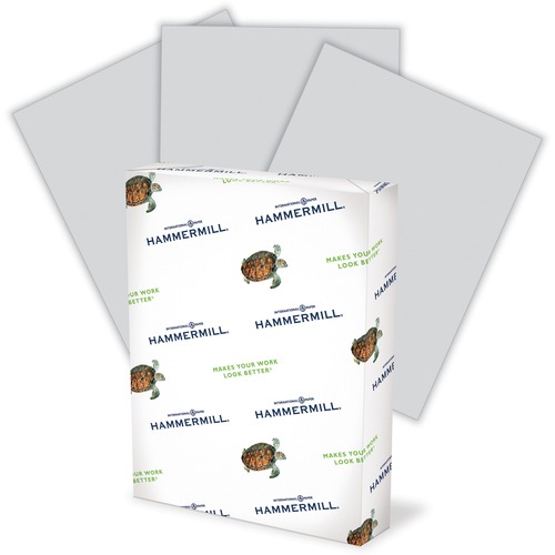 RECYCLED COLORS PAPER, 20LB, 8-1/2 X 11, GRAY, 500 SHEETS/REAM