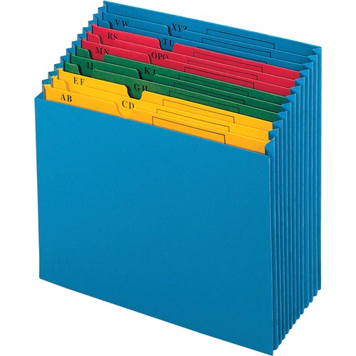 Desktop Project File, A-Z Format,12 Pockets, Letter, Blue