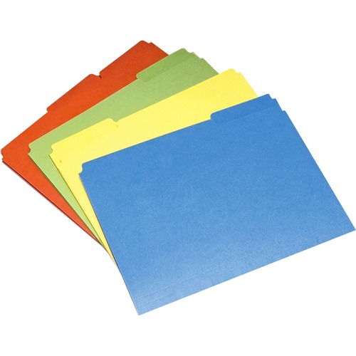 7530014840006, COLOR FILE FOLDER SET, 1/3 CUT, LETTER, ASSORTED, 24/PACK