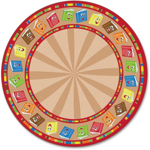 Circle Time Books Rug, Calm, 6' Round, Multi