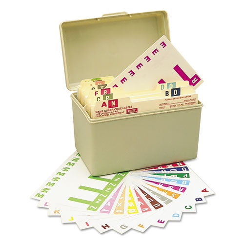 Alpha-Z Color-Coded First Letter Combo Alpha Labels Starter Set, A-Z, 1500/box