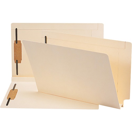 END TAB MANILA EXPANSION FOLDERS W/REINFORCED TAB, 2 FASTENERS, LEGAL, 50/BX