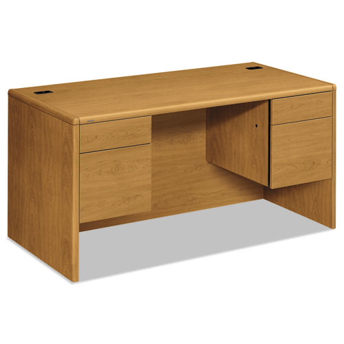 10700 Series Desk, 3/4 Height Double Pedestals, 60w X 30d X 29 1/2h, Harvest
