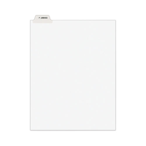 Avery-Style Preprinted Legal Bottom Tab Divider, Exhibit J, Letter, White, 25/pk