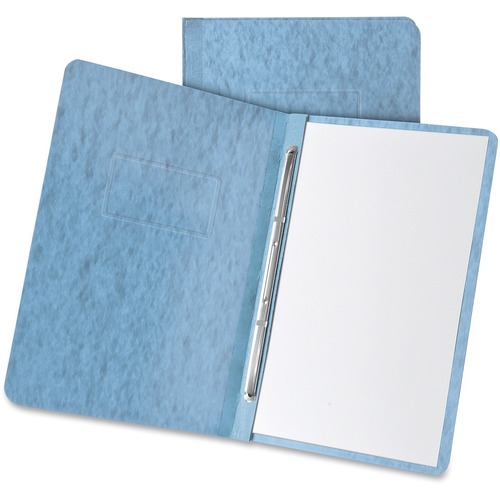 Pressboard Report Cover, 2 Prong Fastener, Letter, 3" Capacity, Light Blue