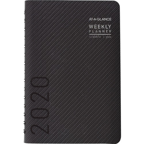 CONTEMPORARY WEEKLY/MONTHLY PLANNER, BLOCK, 4 7/8 X 8, GRAPHITE COVER, 2019